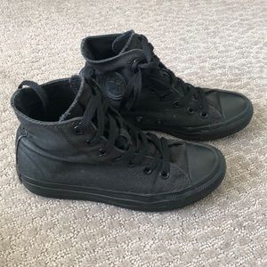 All Black Converse High Tops
